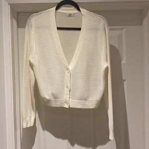 Aritzia ribbed cropped cardigan